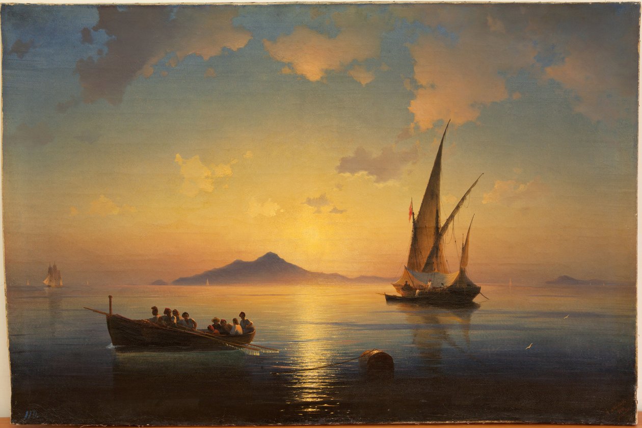 The Bay of Naples par Aivazovsky, Ivan Konstantinovich (1817-1900) 作者 伊万·康斯坦丁诺维奇·艾瓦佐夫斯基