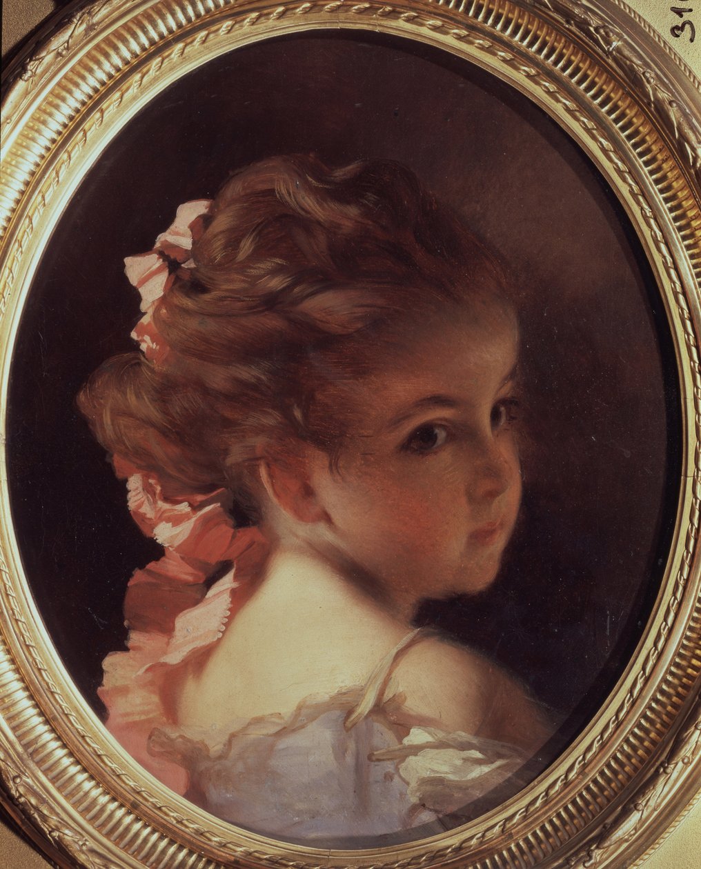 女童头，1850-1860年 作者 伊万·科斯米奇·马卡罗夫（Ivan Kosmich Makarov）