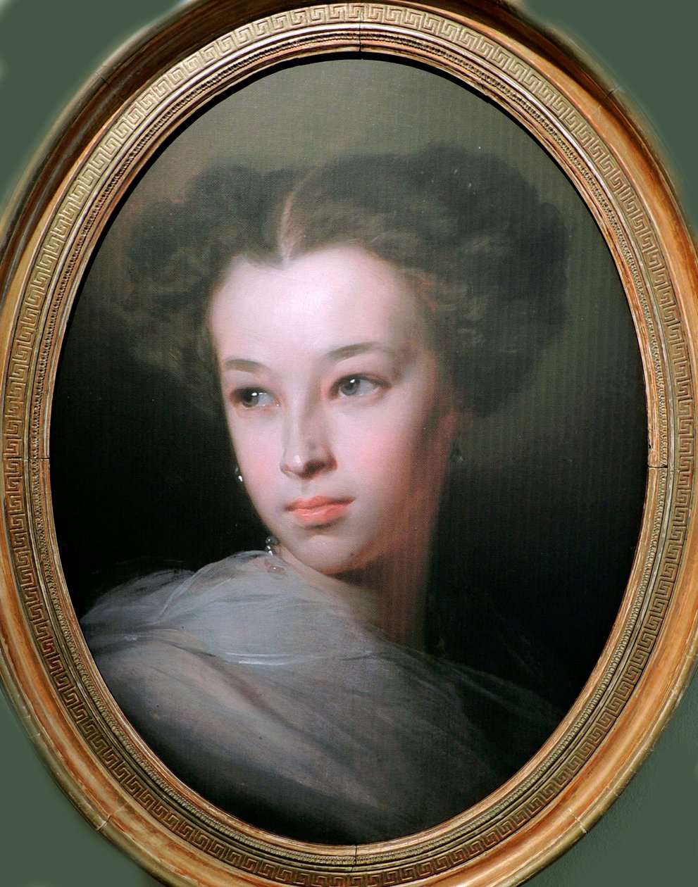 “诗人亚历山大·普希金的女儿娜塔莉亚·亚历山德罗夫娜·普希金娜（1836-1913）的肖像”（梅伦贝格伯爵夫人（1836-1913），诗人的女儿娜塔莉亚·亚历山德罗夫娜·普希金娜的肖像）伊万·马卡洛夫（1822-1897）绘画 作者 伊万·科斯米奇·马卡罗夫（Ivan Kosmich Makarov）