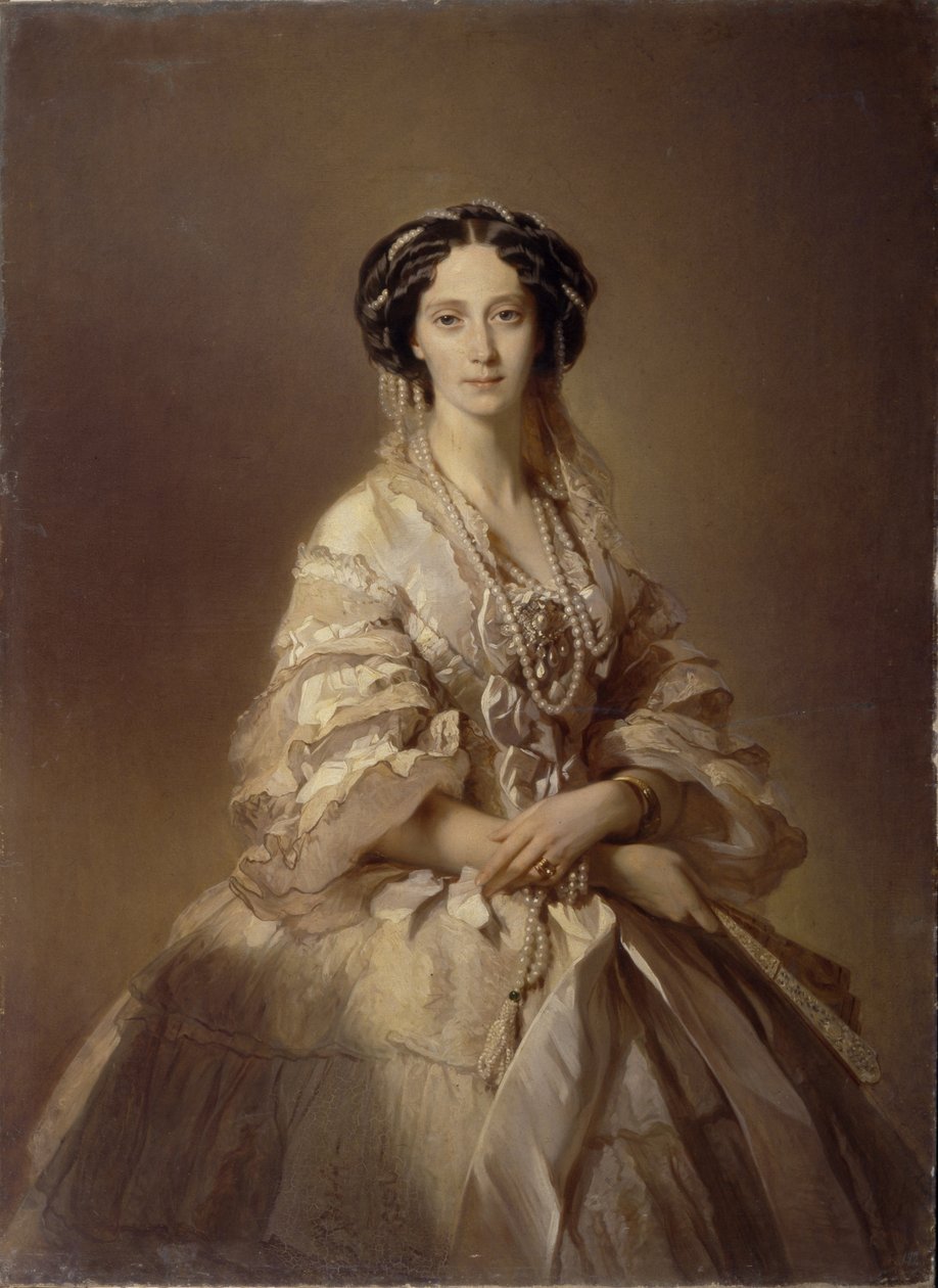 玛丽亚·亚历山德罗夫娜（Maria Alexandrovna）1824-1880年的肖像，俄罗斯皇后 作者 伊万·科斯米奇·马卡罗夫（Ivan Kosmich Makarov）