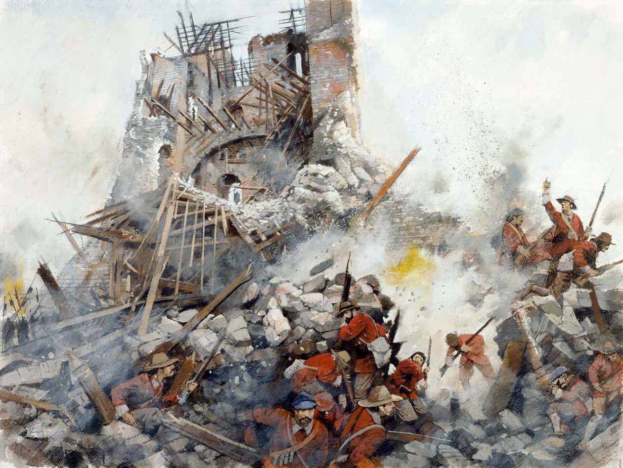 城堡的毁灭，英国内战，斯卡伯勒城堡，1645年，c1990-2010年 作者 伊万·拉普