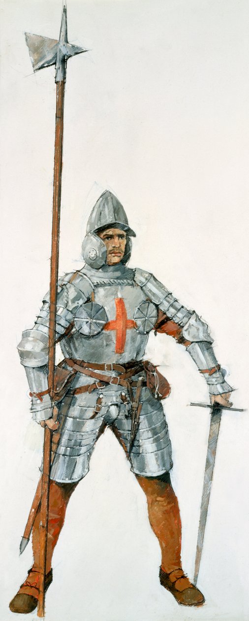 英国士兵，弗洛登战场，1513年，c1990-2010。   作者 伊万·拉普