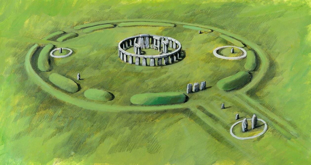 巨石阵：在第三阶段的顶峰建造萨尔森圆环和游行大道 作者 伊万·拉普