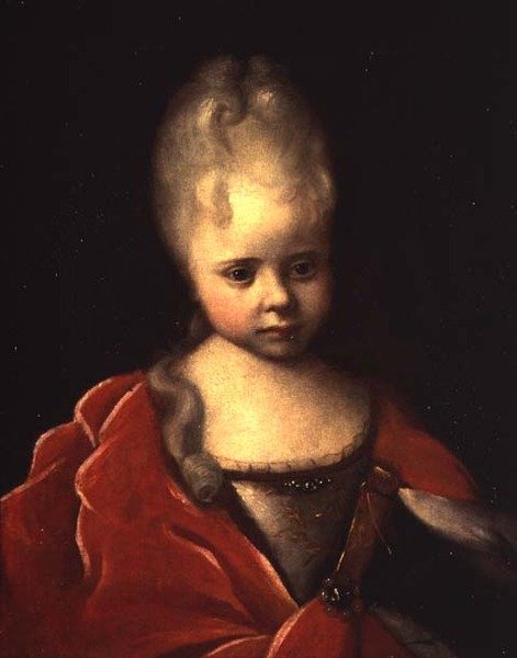 大公夫人叶利扎维塔-彼得罗夫娜的儿童画像，约1712-13年 作者 伊万·尼基蒂奇·尼基丁