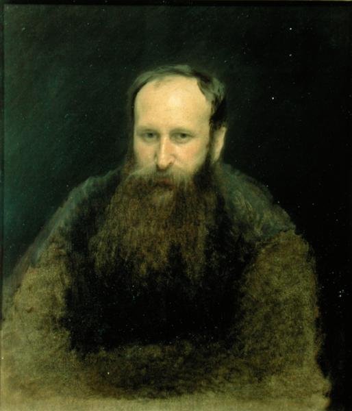 Vasini Vasilievich Vereshchagin，1883年的肖像 作者 伊万·尼古拉耶维奇·克拉姆斯科伊