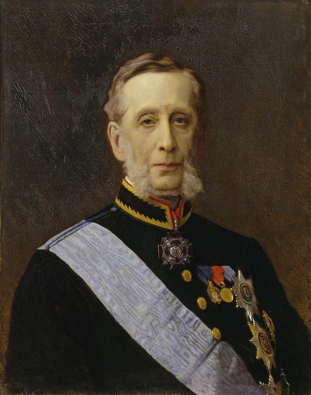 伯爵彼得·亚历山德罗维奇·瓦卢耶夫伯爵的肖像1815-1890，1880年 作者 伊万·尼古拉耶维奇·克拉姆斯科伊
