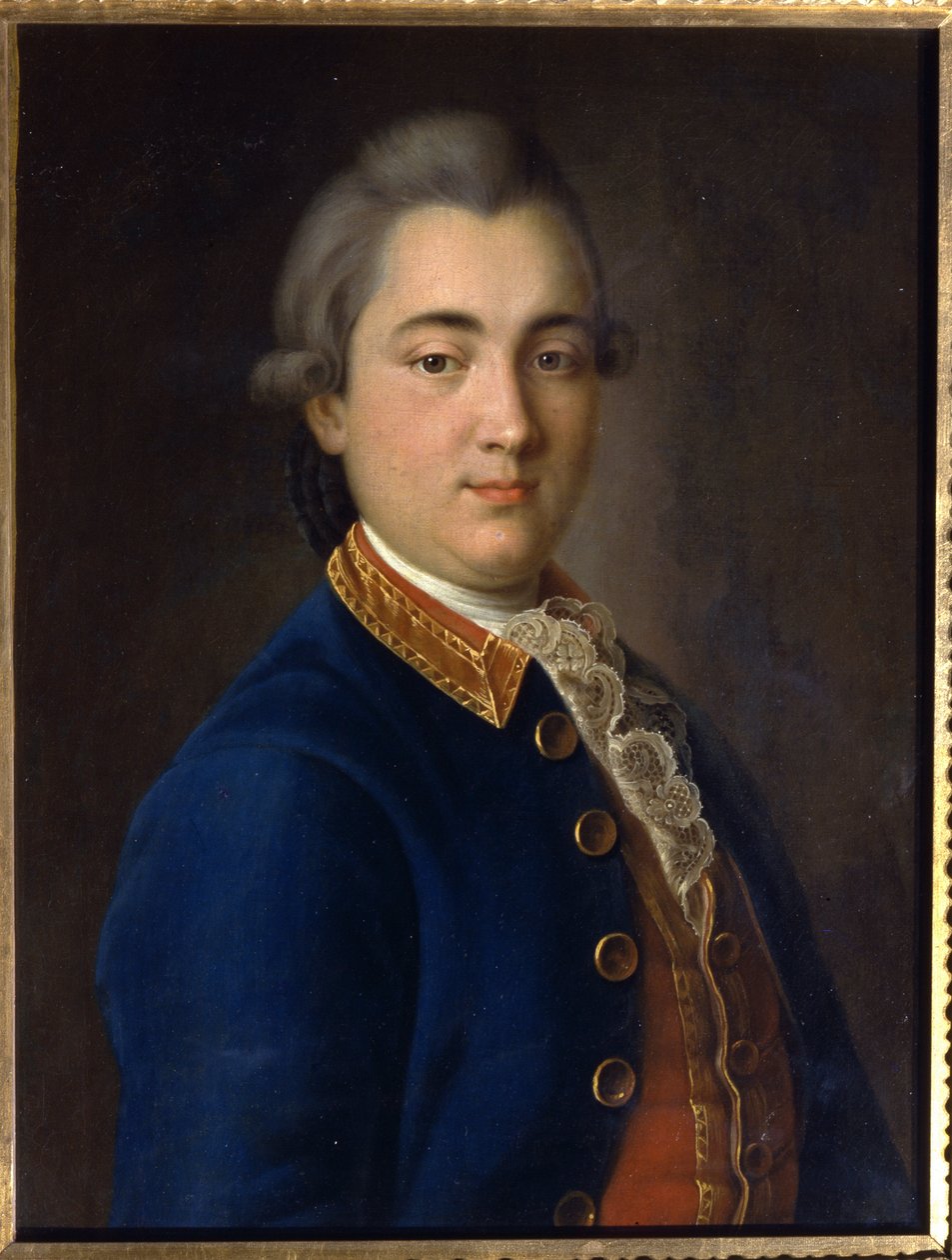Boris Vladimirovich Sheremetev（1754-1811 年）在骑兵卫队制服上的肖像。(身着骑兵卫队制服的谢列梅捷夫肖像）。Peinture de Ivan Petrovich Argunov (Argounov) (1729-1802), huile sur toile 作者 伊凡（Ivan Petrovich）Argunov