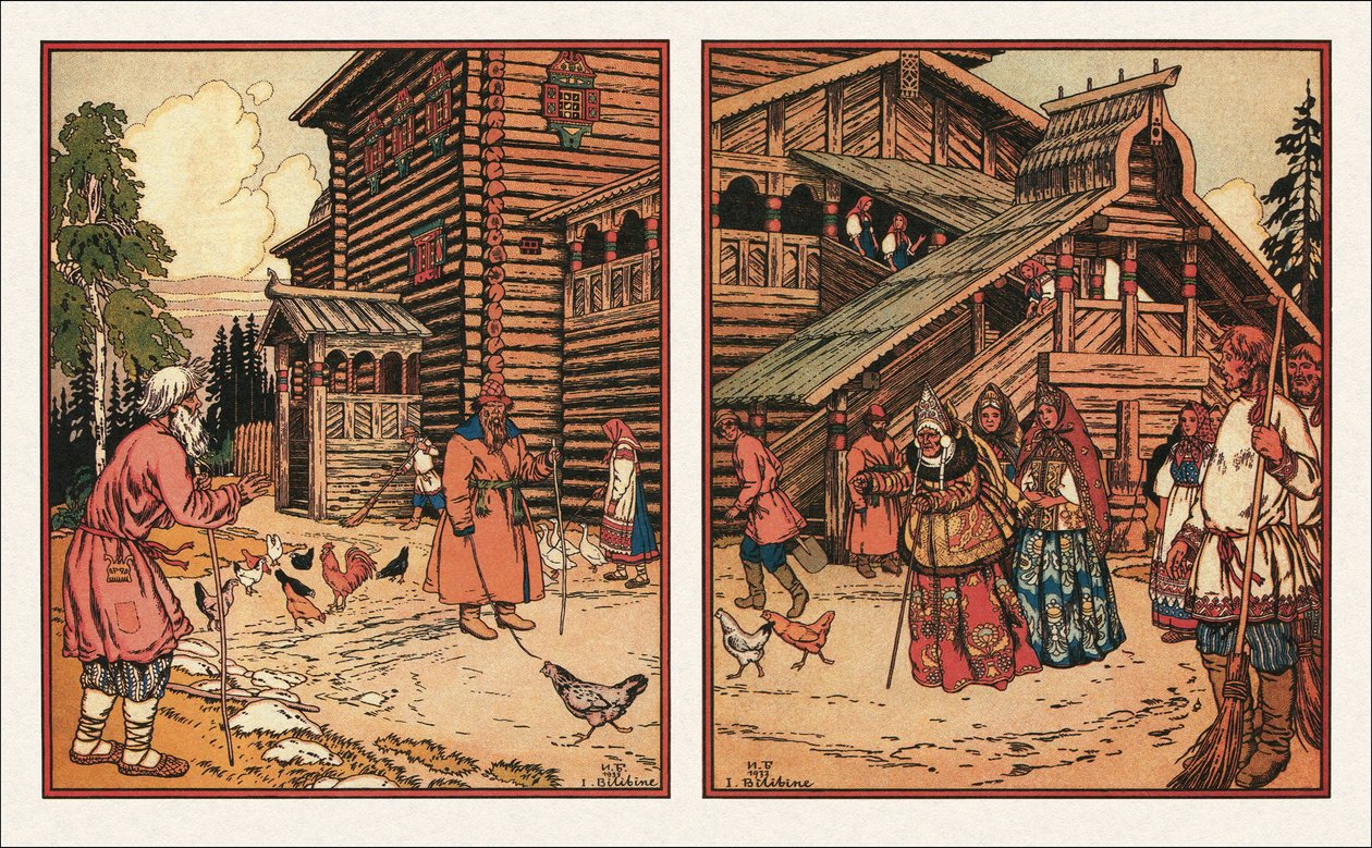 1933年《渔夫和鱼的故事》插图 作者 伊万·雅科夫列维奇·比利宾