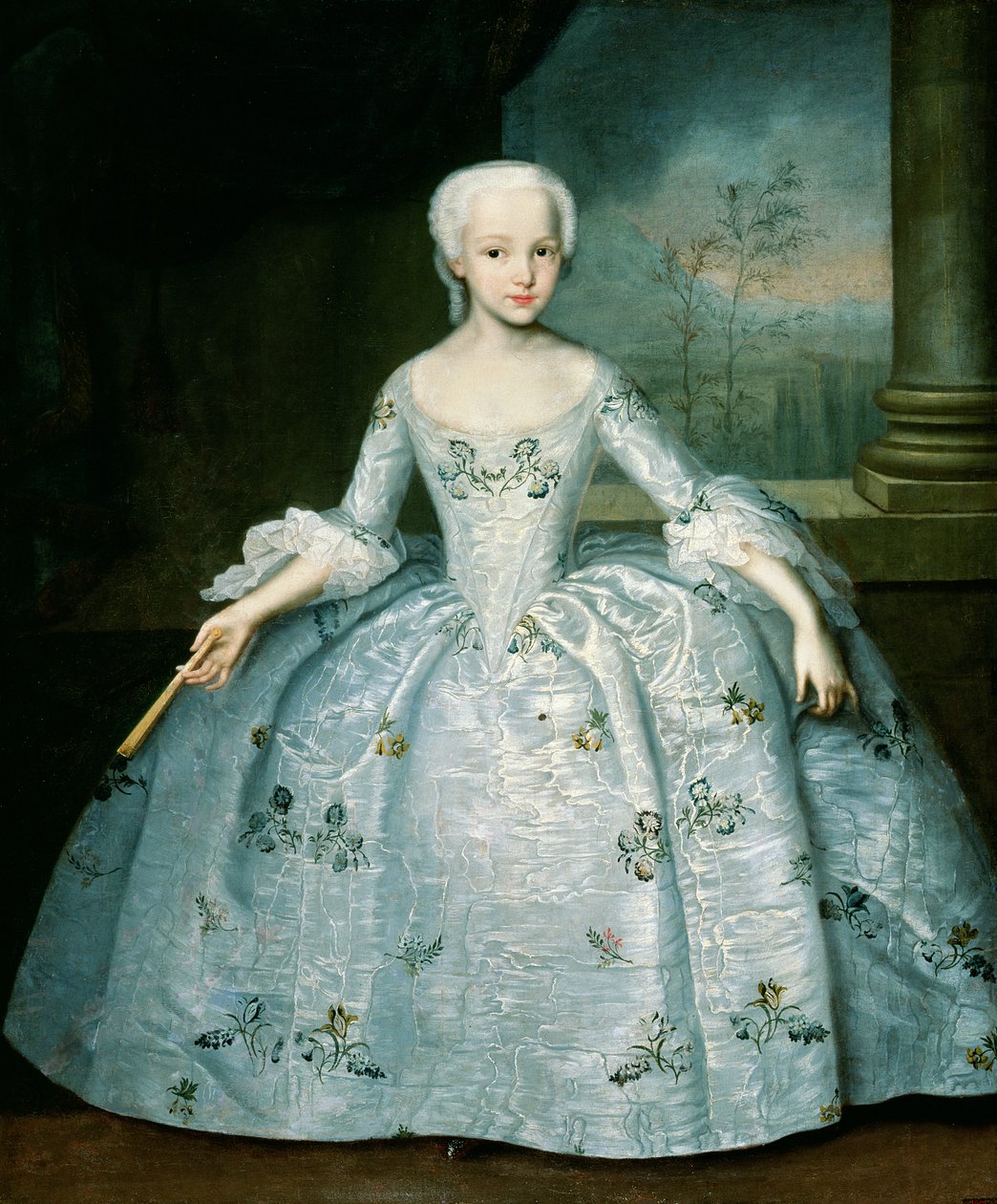 莎拉·埃里昂·费莫（Sarah Eleonor Fermor）（1740-1824）1749-50的肖像（布面油画） 作者 伊万·雅科夫列维奇·维什尼亚科夫
