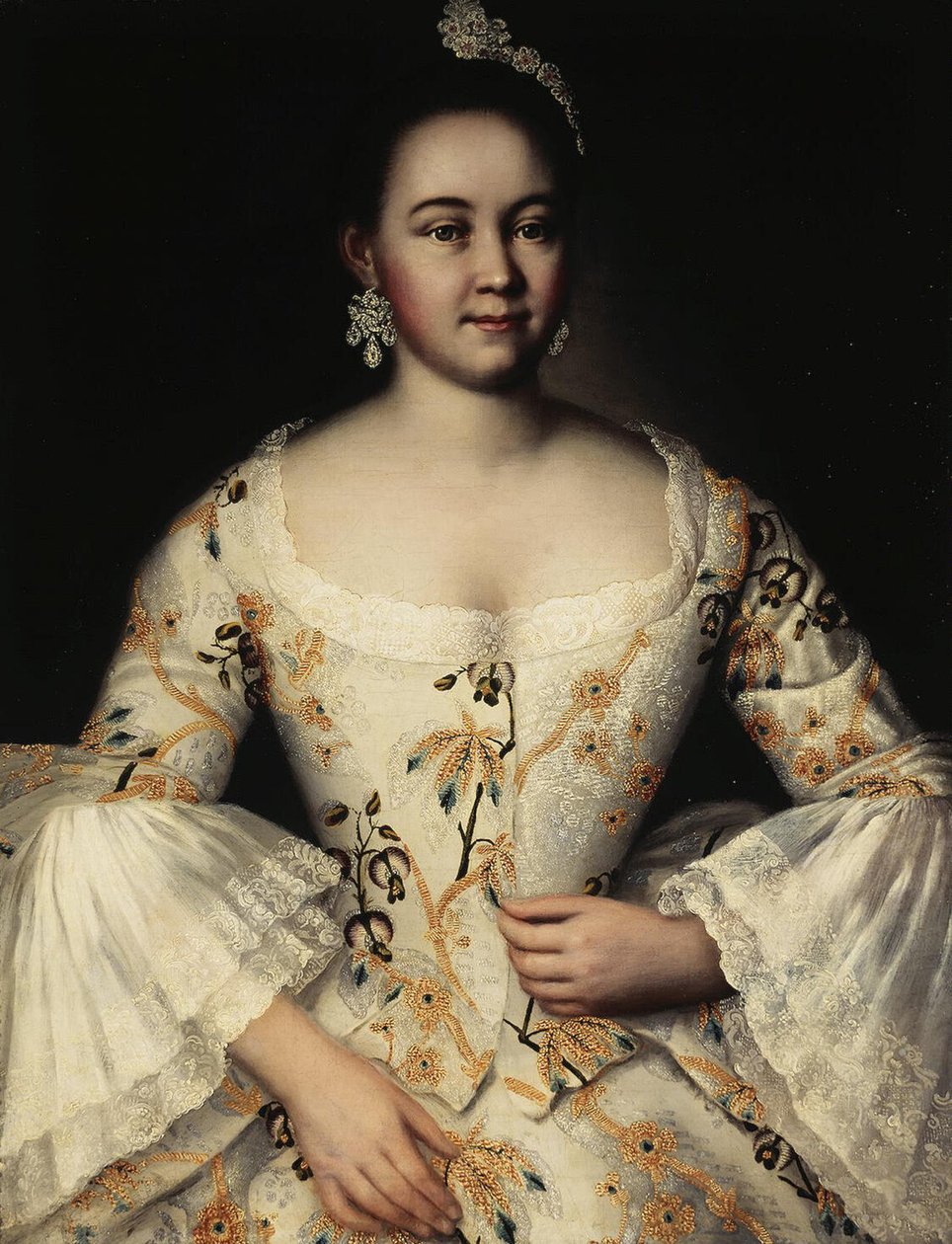 斯捷潘妮达·雅科夫列娃（Stepanida Yakovleva）的肖像，摄于1757年，1738-1781年 作者 伊万·雅科夫列维奇·维什尼亚科夫