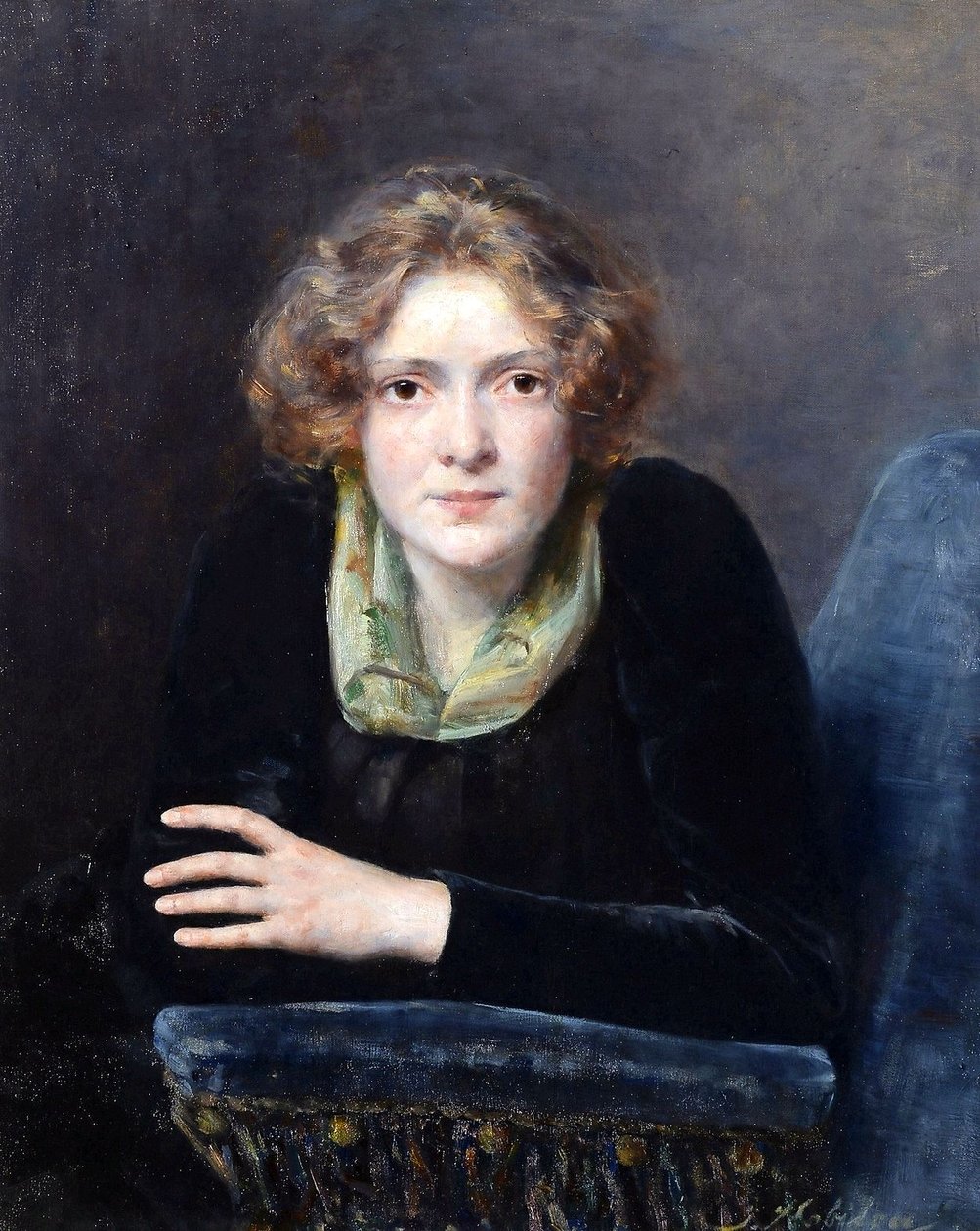Parizanka Girl in backrestMagyar：Karosszekben ulo non 作者 伊凡娜·科比卡（Ivana Kobilca）