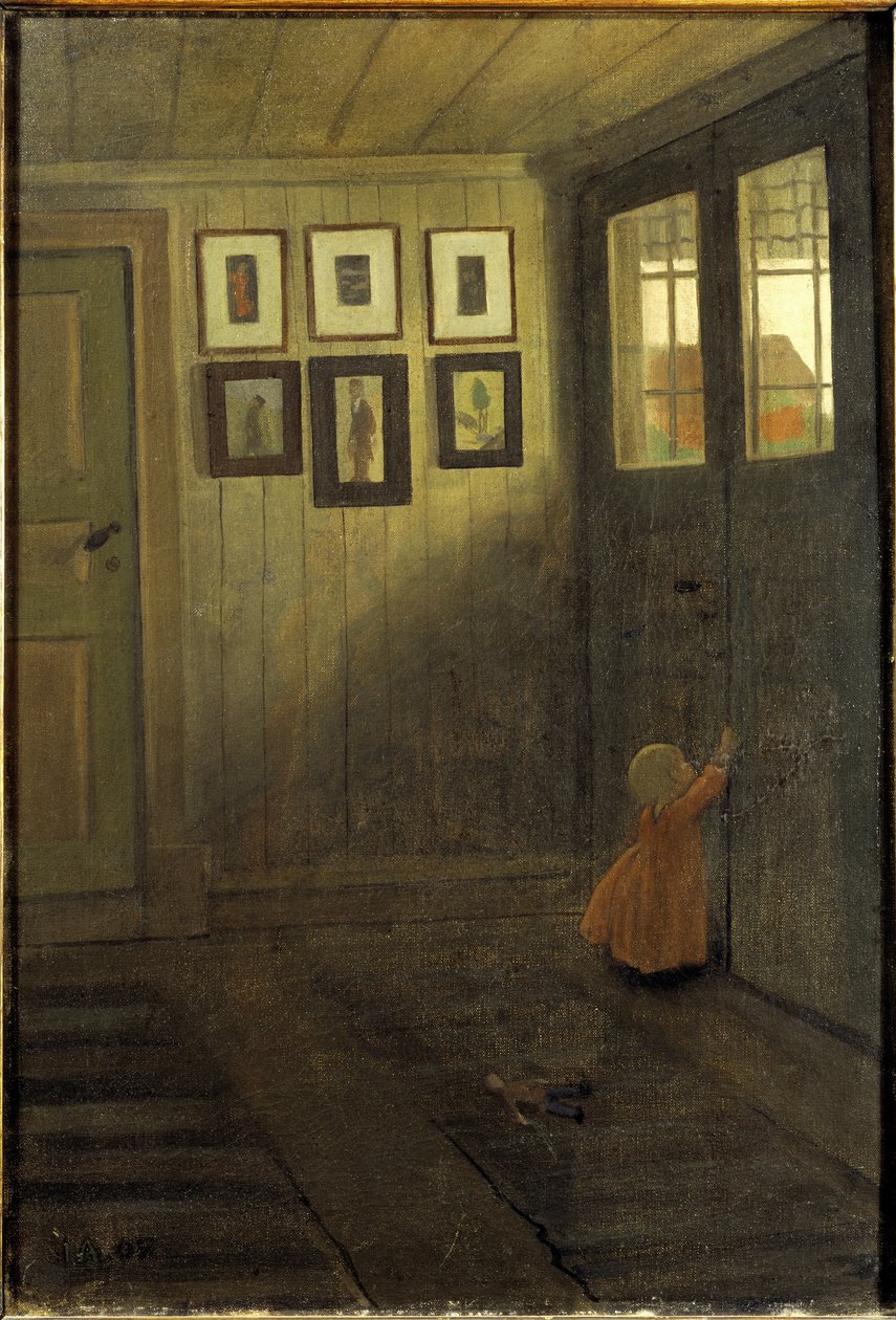 门口的小姑娘。Interieur de la maison de l