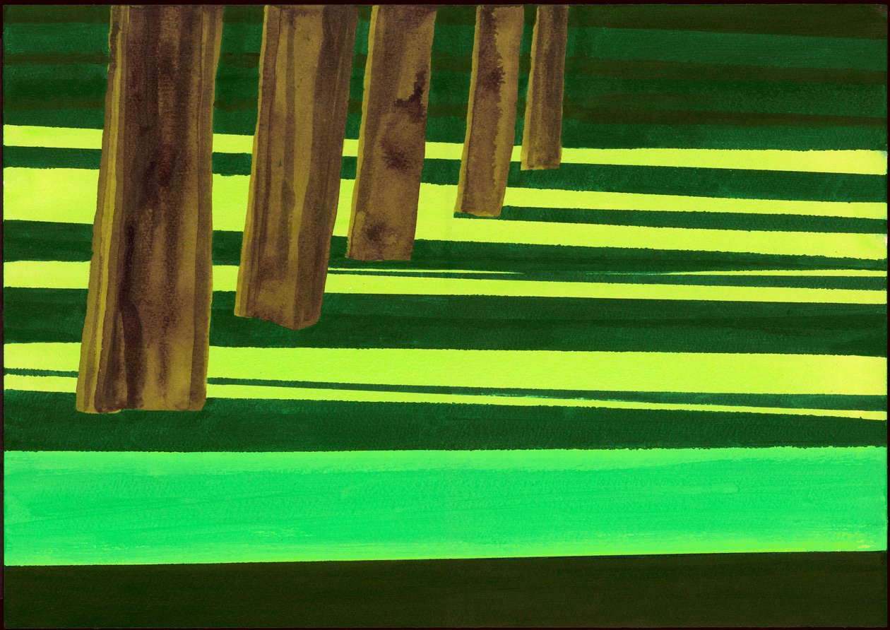 肯辛顿花园系列：Dazzle，2007（纸上混合媒体） 作者 伊莎贝拉·戈德卢斯卡·德·阿兰达