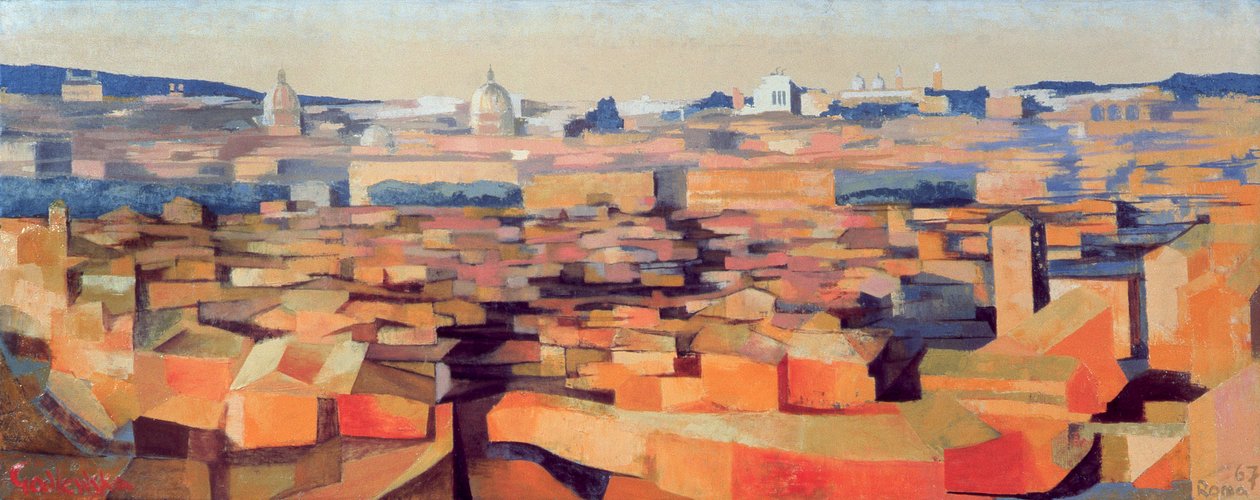 罗马，西班牙学院的视图，Gianicolo，黄昏，1968年（另见213354和213357） 作者 伊莎贝拉·戈德卢斯卡·德·阿兰达