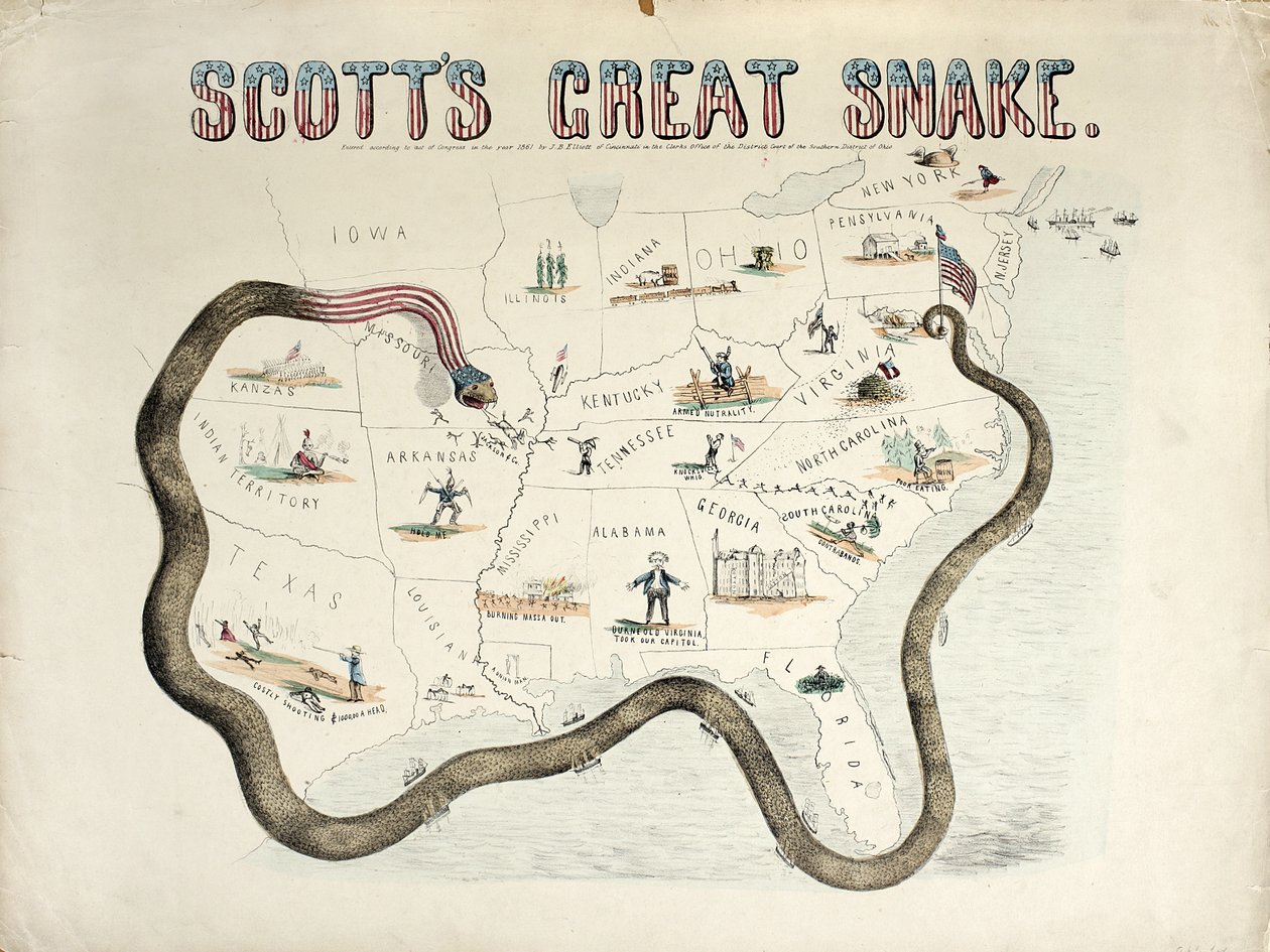 Scotts Great Snake，1861年手工雕刻 作者 杰利·艾略特（JB Elliott）