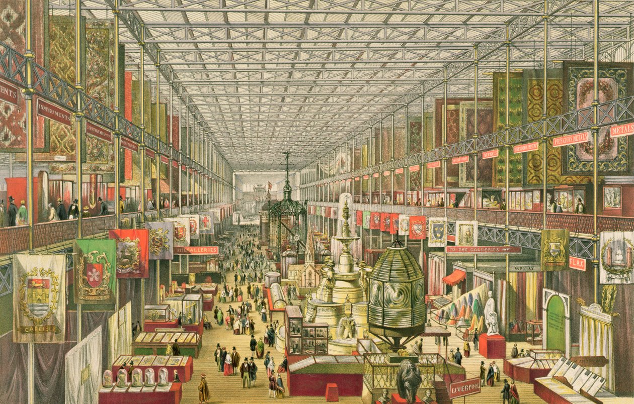 1851年英国大展览的视图，由Robert Kent Thomas（1816-1884），Day und Son，1851年由Ackermann雕刻 作者 麦克尼文
