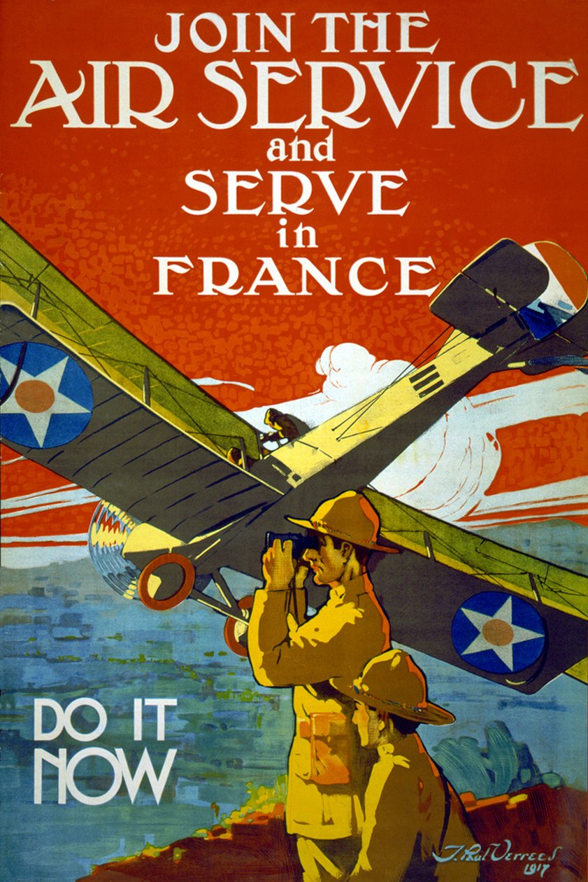 加入航空服务，1917年 作者 保罗·弗里斯