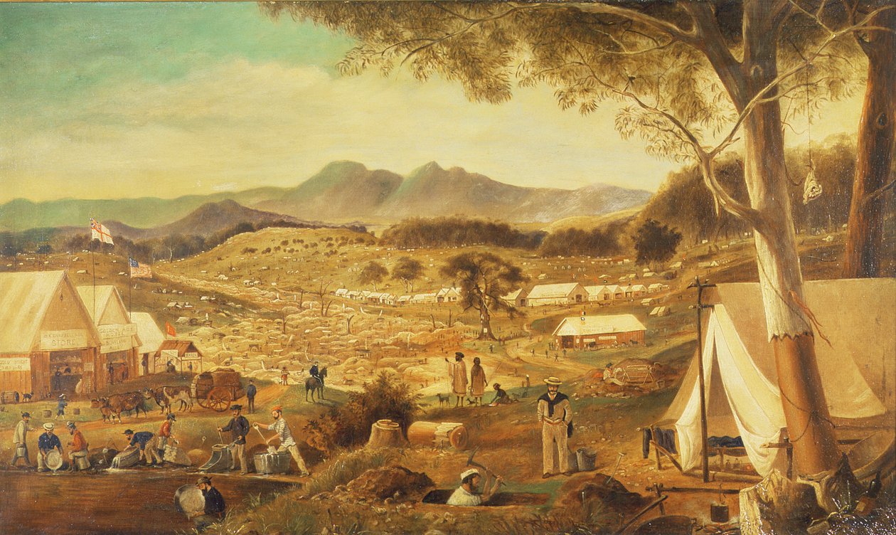 金矿，亚拉腊，1853年 作者 罗珀