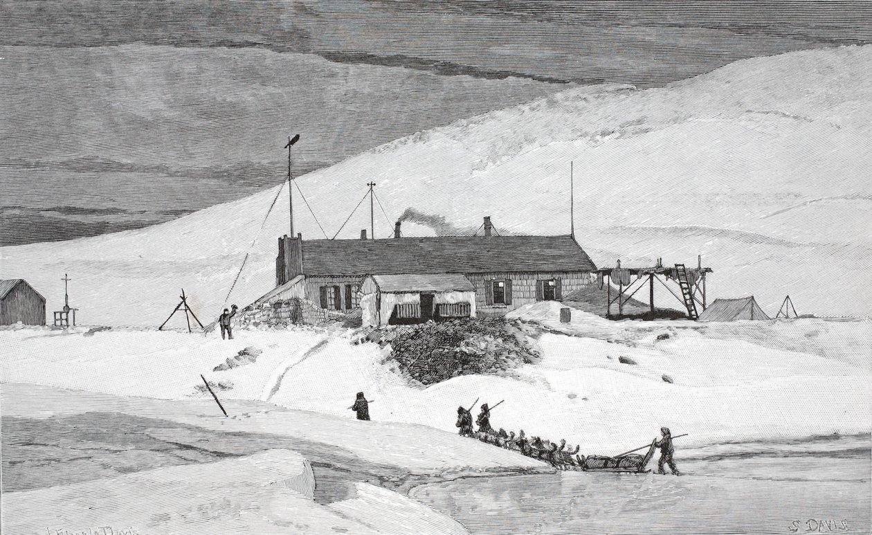 Fort Conger，Frinnell Land，1883年5月20日，酒吧。伦敦1886年 作者 J.尖顶戴维斯