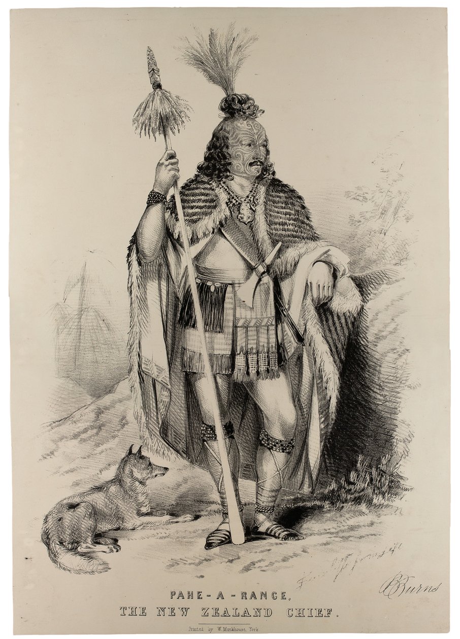Pahe-A-Range，新西兰酋长，1844年 作者 萨特克利夫