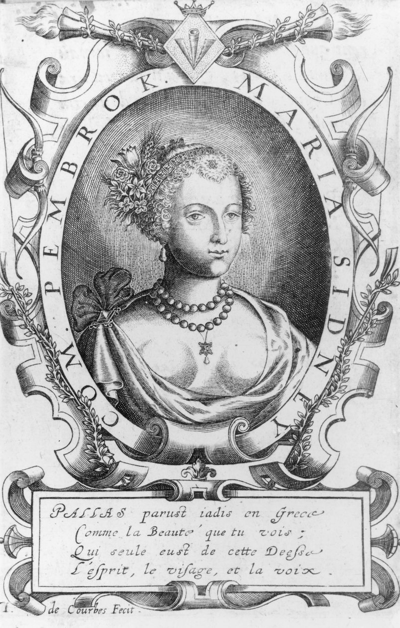 彭布罗克伯爵夫人玛丽·西德尼的肖像（b.1561） 作者 德·库布斯