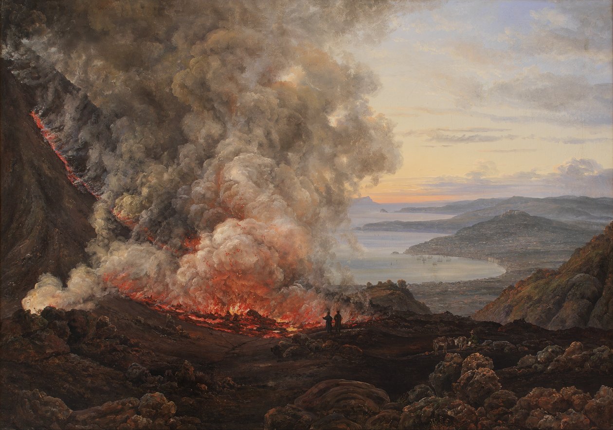 火山维苏威火山爆发 作者 约翰·克里斯蒂安·达尔