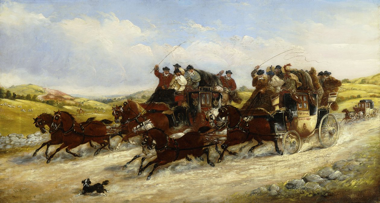 利物浦超越曼彻斯特的比赛，1880年 作者 杰格·麦格斯