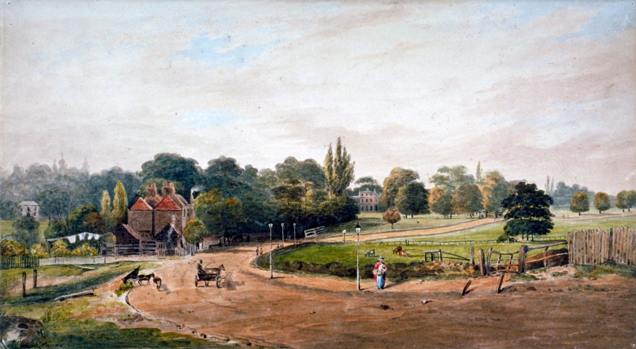 伦敦坎伯韦尔的Lordship Lane，约1860年 作者 JC曼迪