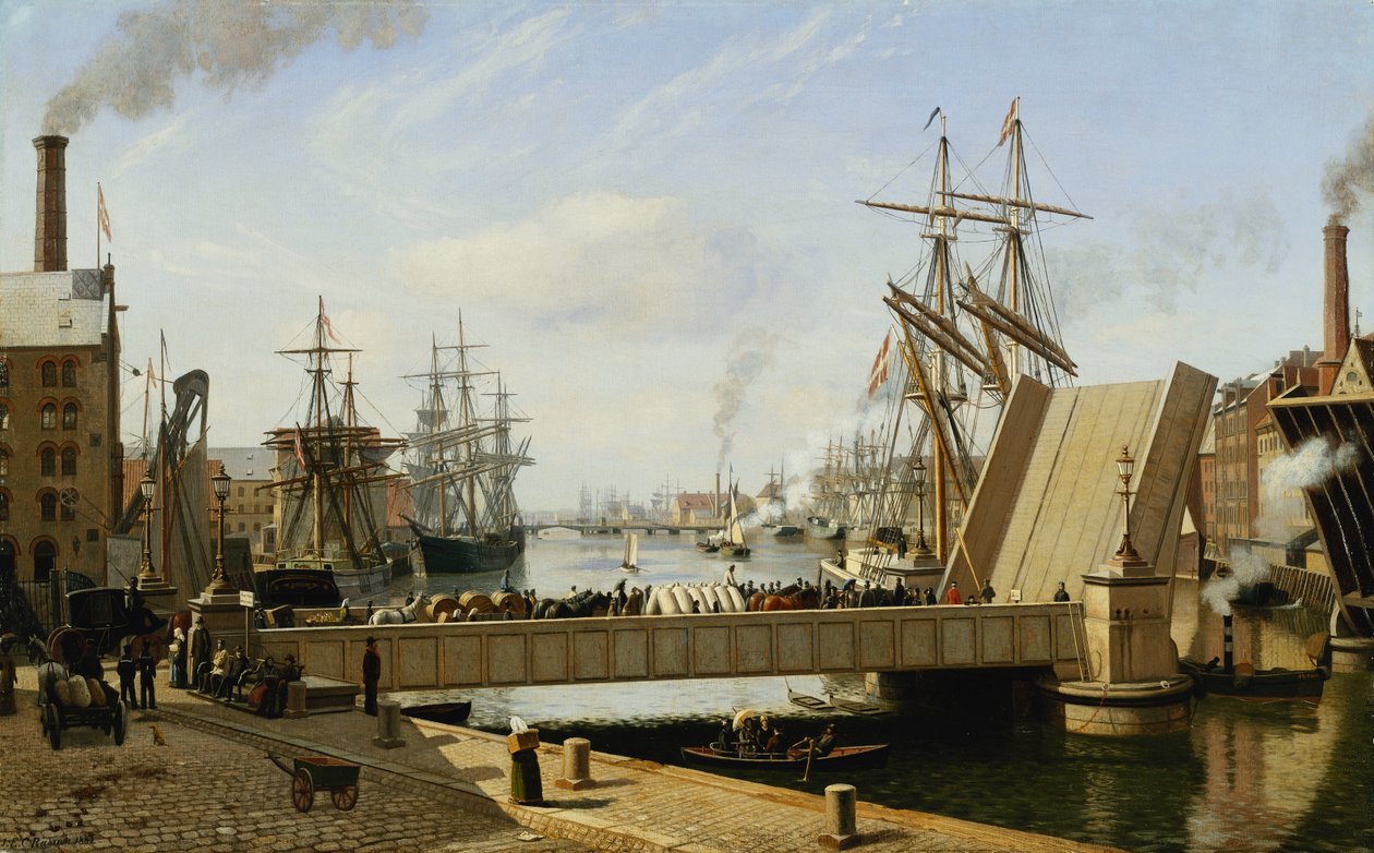1882年，与Knippelsbro一同欣赏哥本哈根美景 作者 杰·卡尔·拉斯穆森