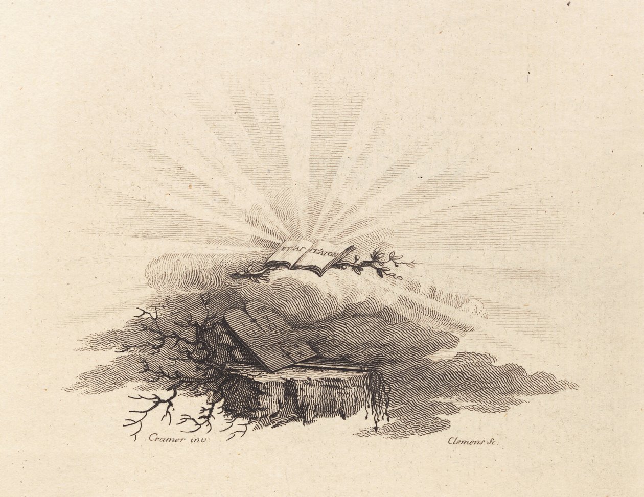 C.Bastholm 的标题插画："Aandelige Taler"，1779 年 作者 JF克莱门斯