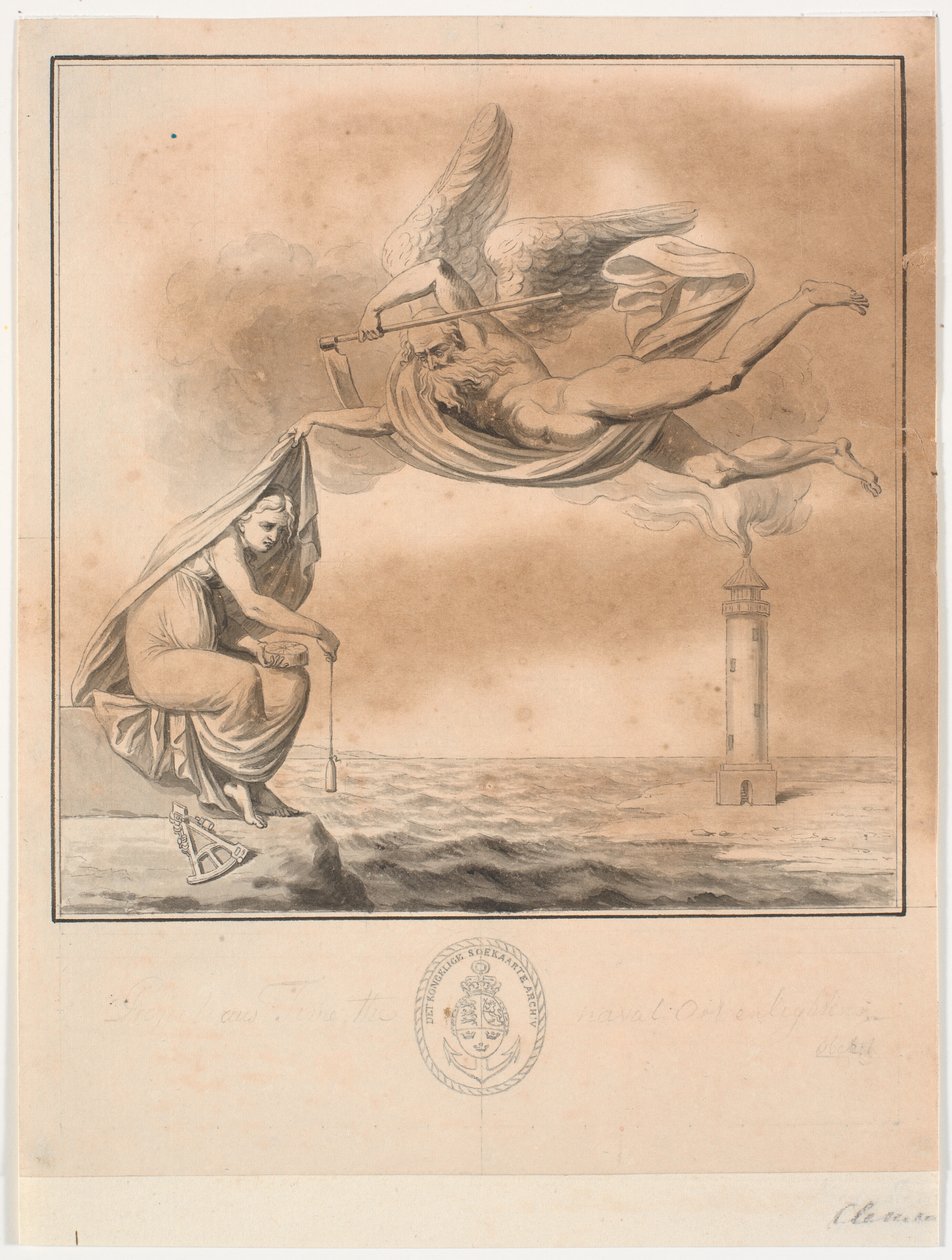 P. Løvenørns Anviisning for the Sailors in Kattegat 的扉页草稿 作者 JF克莱门斯