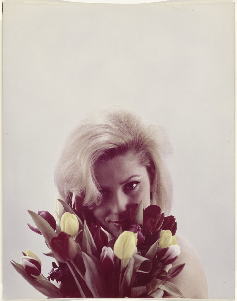 Portret van een vrouw met een bos tulpen 作者 JF范亨格尔