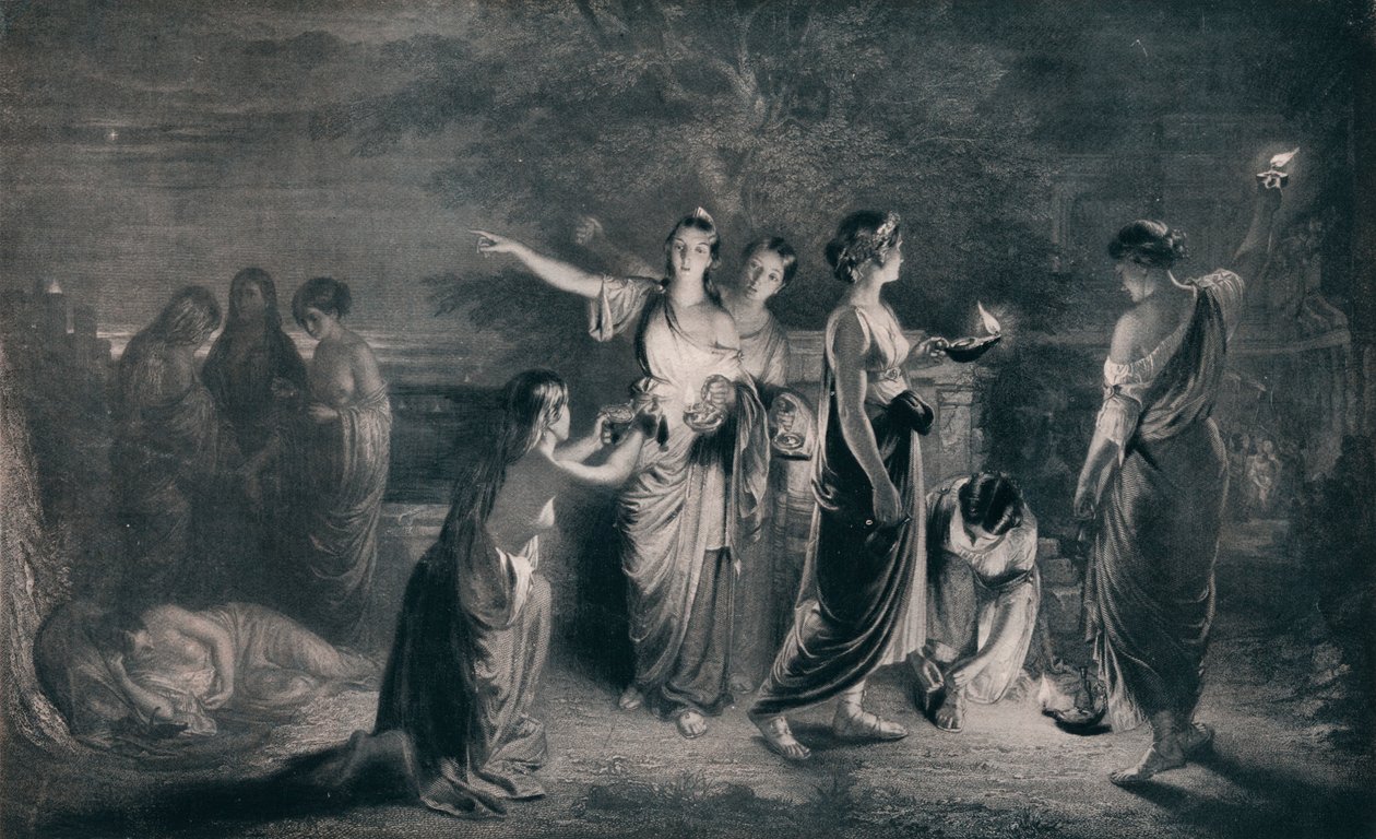 聪明的和愚蠢的处女》，约1900年，1911年 作者 JG兰德