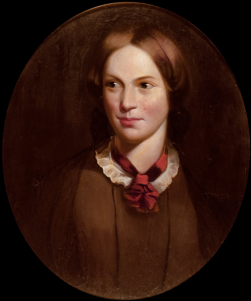 Charlotte Bronte的肖像（1816-55） 作者 汤普森