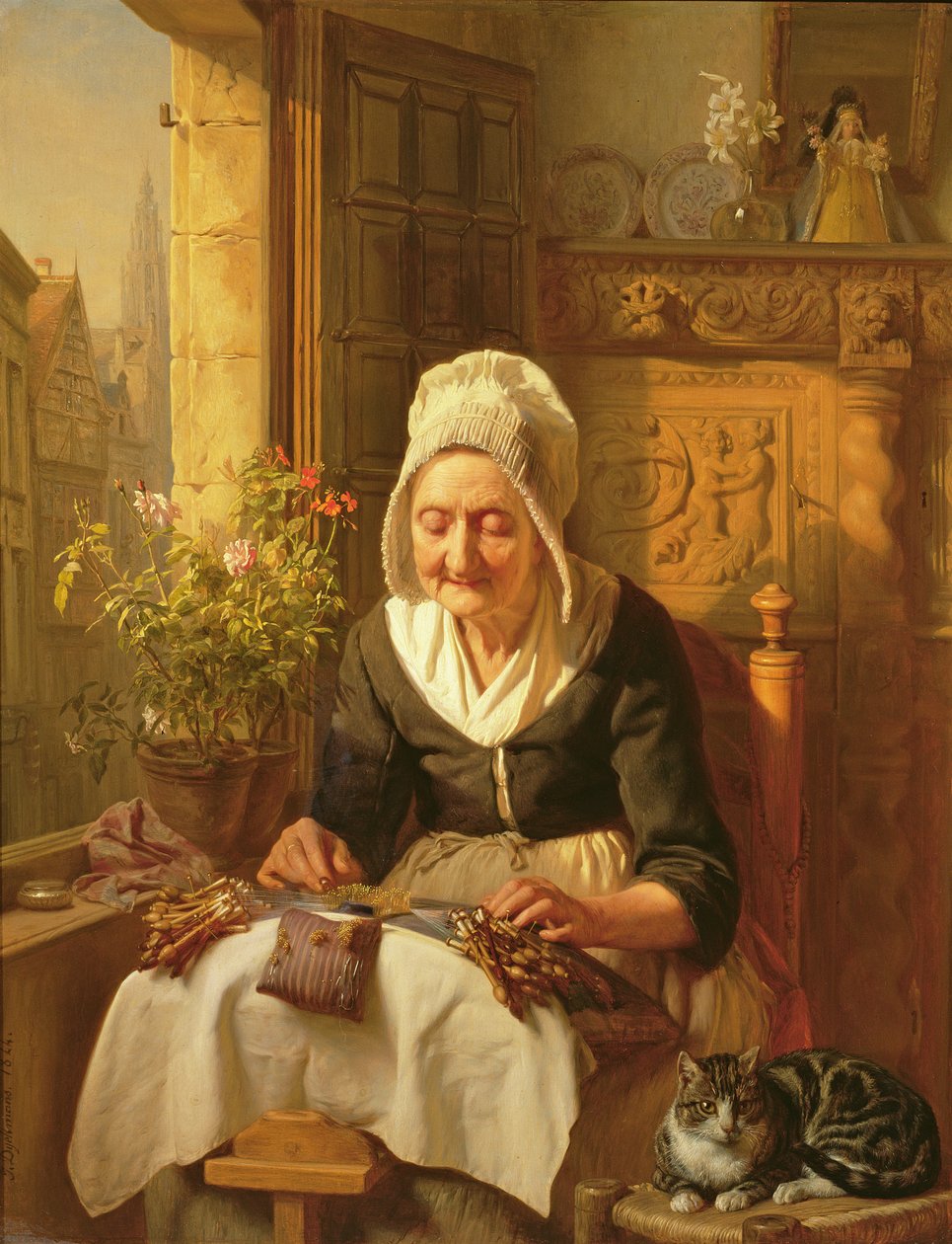 The Old Lacemaker，1844（小组） 作者 杰克·戴克曼斯