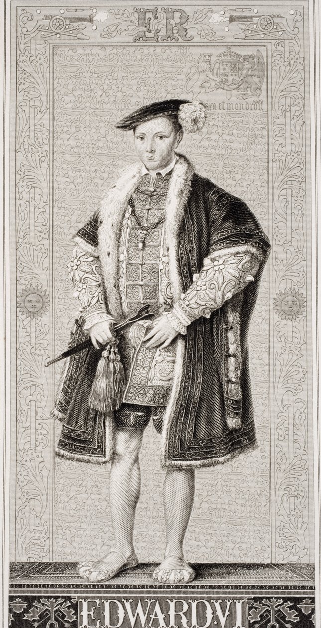 爱德华六世（1537-53）来自“英国和苏格兰历史插图”第一卷 作者 威廉姆斯（JL Williams）
