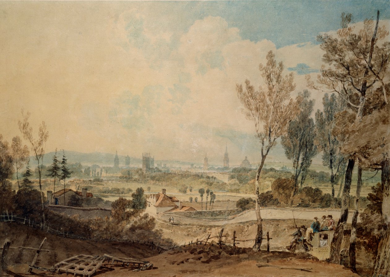 从希丁顿山的南面看牛津，1803-1804年 作者 约瑟夫·马洛德·威廉·特纳