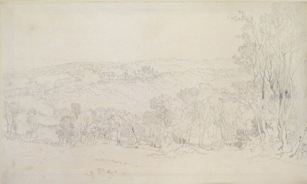 洛瑟城堡公园的远景，1809年 作者 约瑟夫·马洛德·威廉·特纳