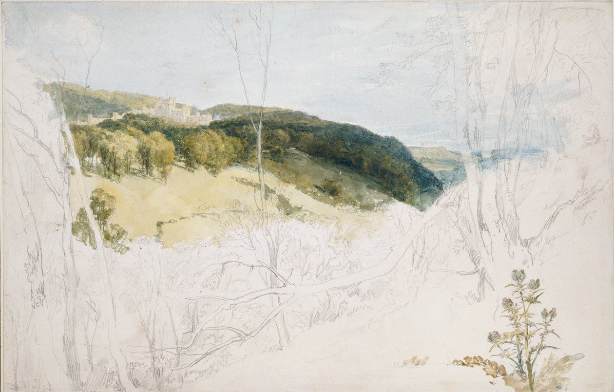 洛瑟城堡公园的远景，1809年 作者 约瑟夫·马洛德·威廉·特纳