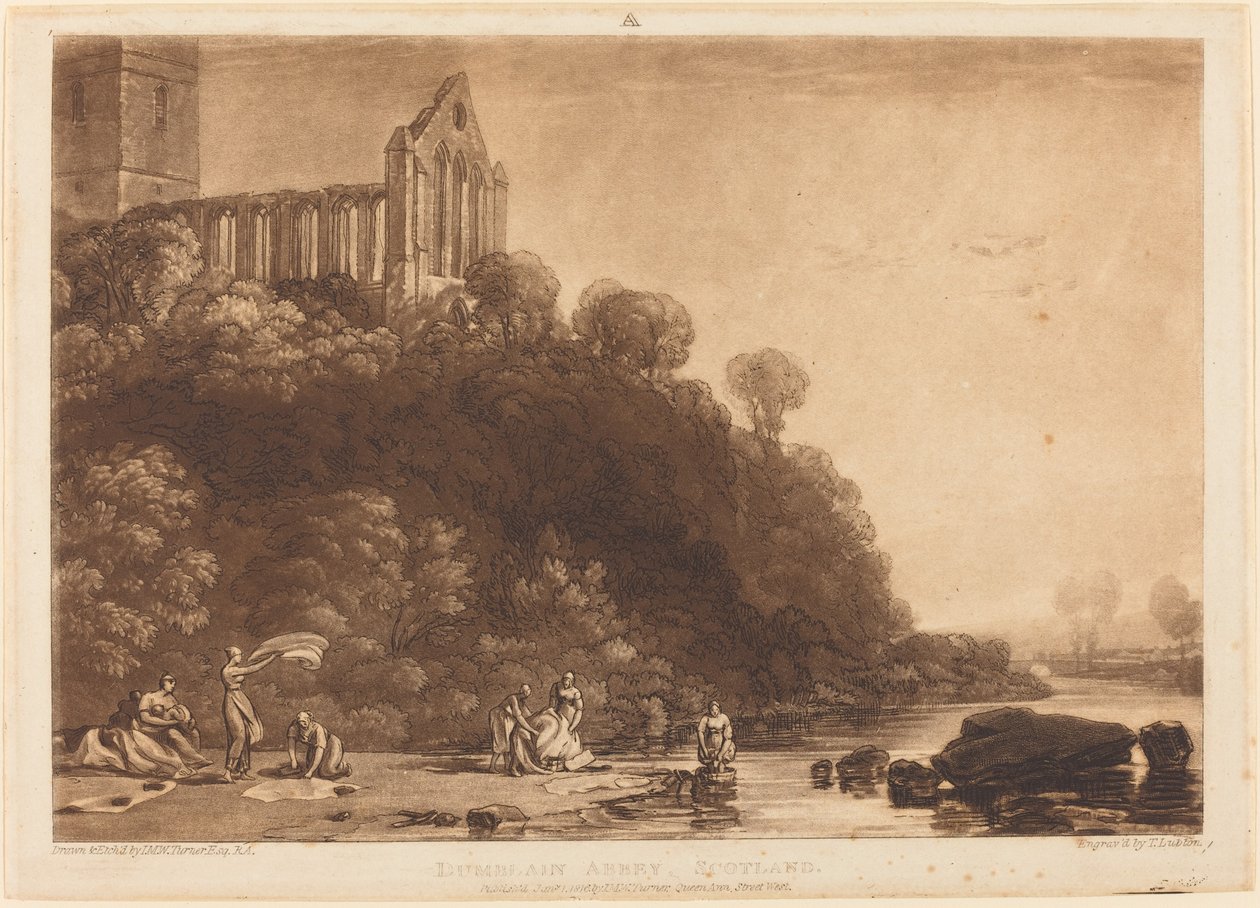 Dumblain Abbey，1816年出版。 作者 约瑟夫·马洛德·威廉·特纳