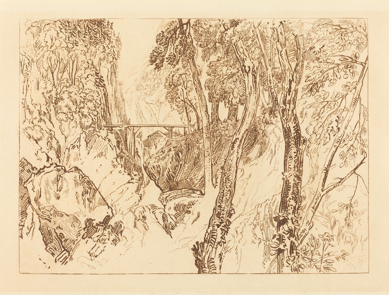 大沙特河附近的磨坊，1816年出版。 作者 约瑟夫·马洛德·威廉·特纳