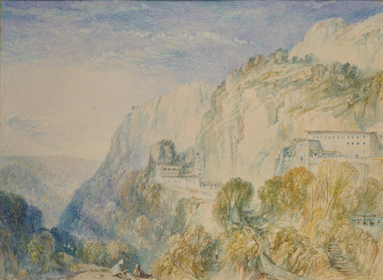 黎巴嫩山和圣安东尼奥修道院，约1832-1834年 作者 约瑟夫·马洛德·威廉·特纳
