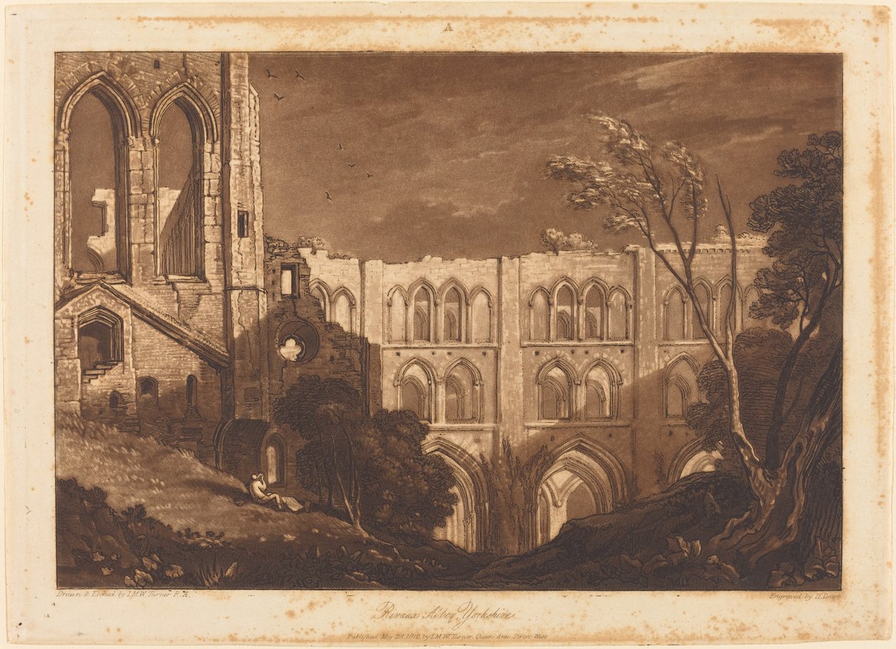 Rivaux Abbey，1812年出版。 作者 约瑟夫·马洛德·威廉·特纳