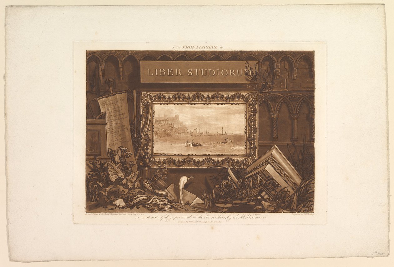 Liber Studiorum》的封面画，1812年5月。 作者 约瑟夫·马洛德·威廉·特纳