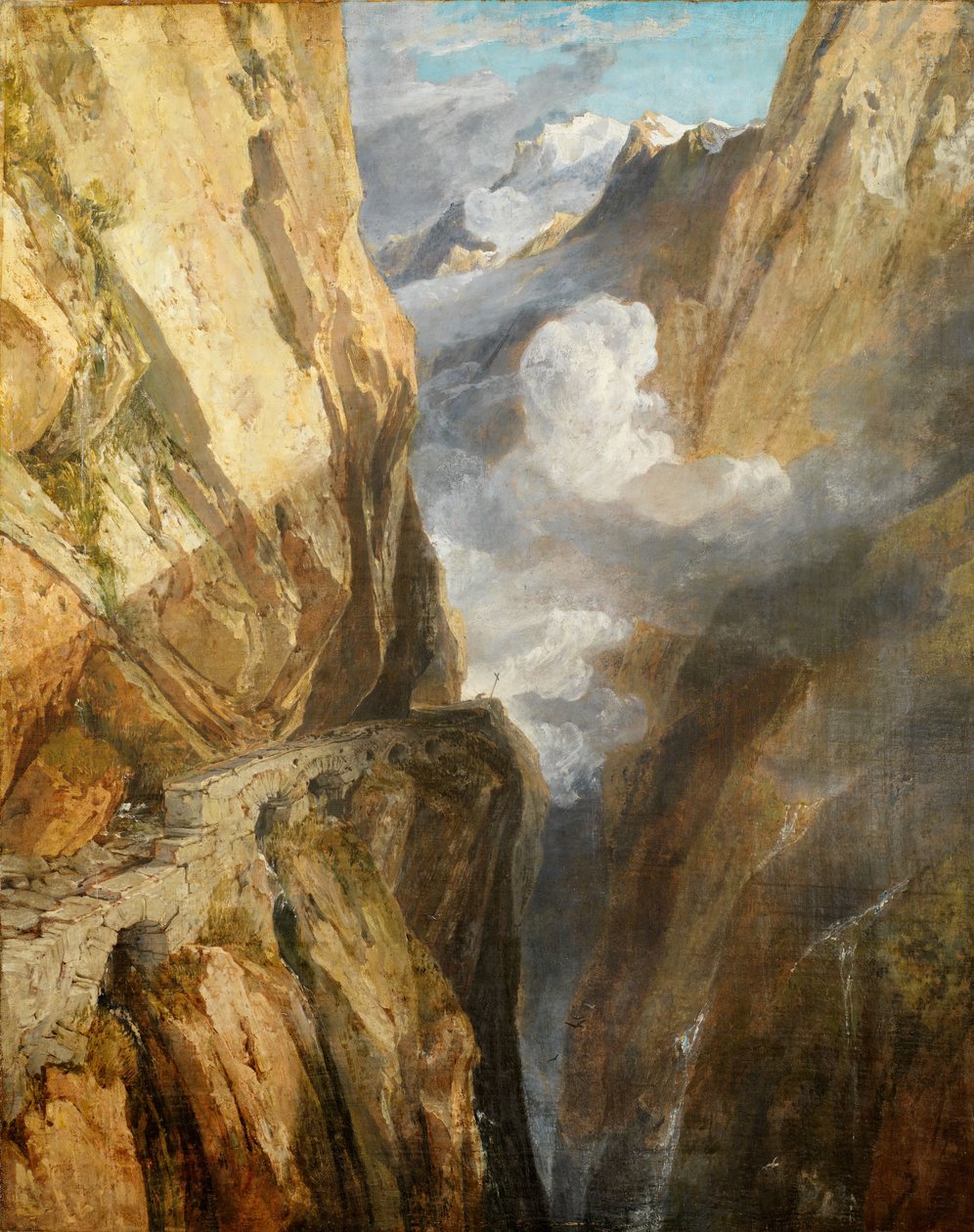 圣哥达山口，瑞士，1803-04。 作者 约瑟夫·马洛德·威廉·特纳