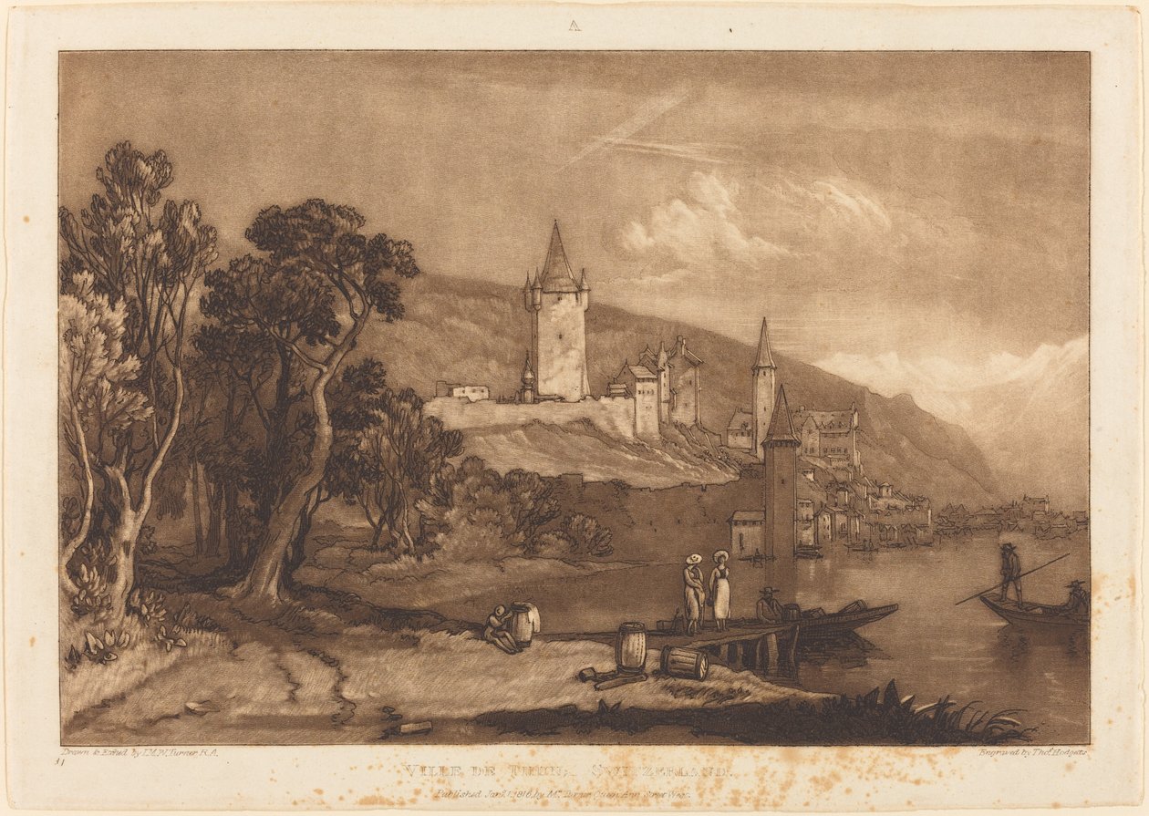 Ville de Thun，1816年出版。 作者 约瑟夫·马洛德·威廉·特纳