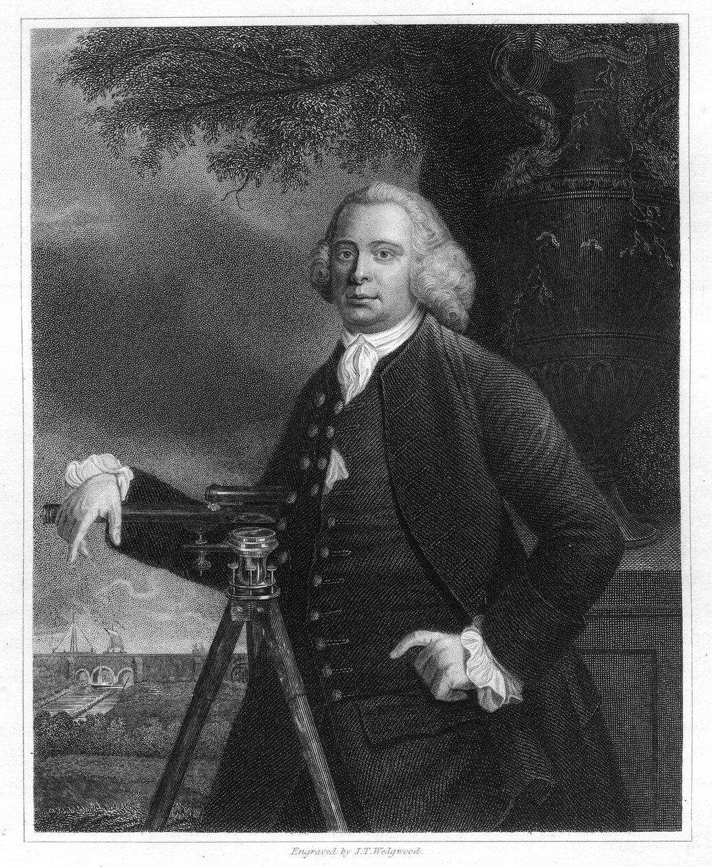 詹姆斯-布林德利，18世纪英国土木工程师和运河建设者，1836年 作者 JT韦奇伍德