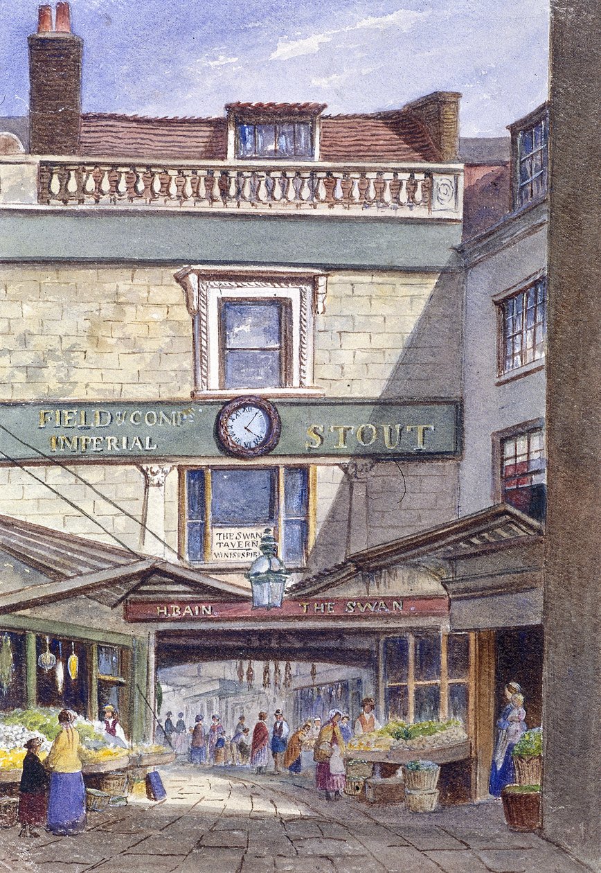 天鹅旅馆，伦敦Leadenhall市场，约1870年 作者 JT威尔逊