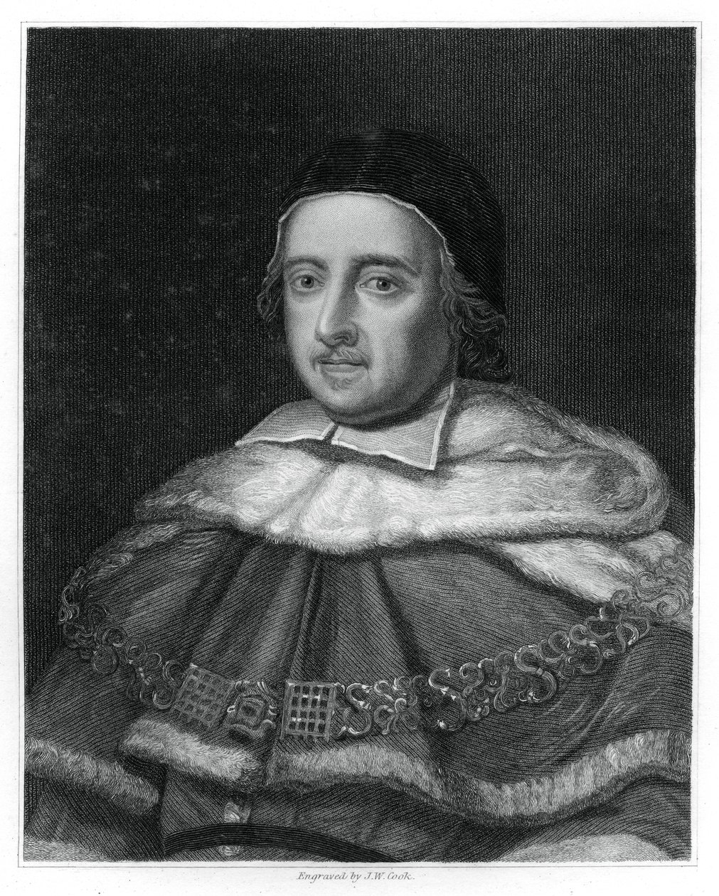 英格兰首席大法官马修·黑尔爵士（Sir Matthew Hale），1834年。 作者 库克（JW Cook）