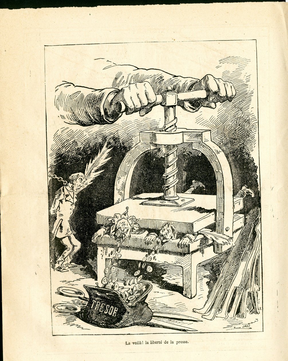 黑白讽刺画《Le Triboulet 作者 J. (1847 1892) 苍白